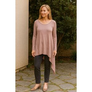 STELLA CARAKASI Pink Cotton Blend Tunic Pullover Sweater Top  Women's Size Large